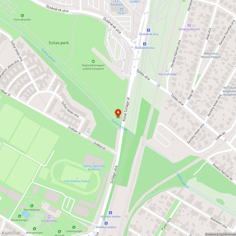 Szemét és hordalék a patakban bejelentés helye