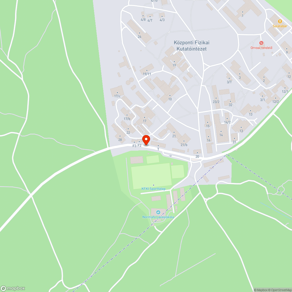 Kidőlt fa a KFKI melletti úton bejelentés helye