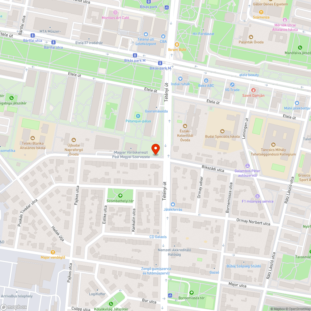 Kiszáradt fák bejelentés helye