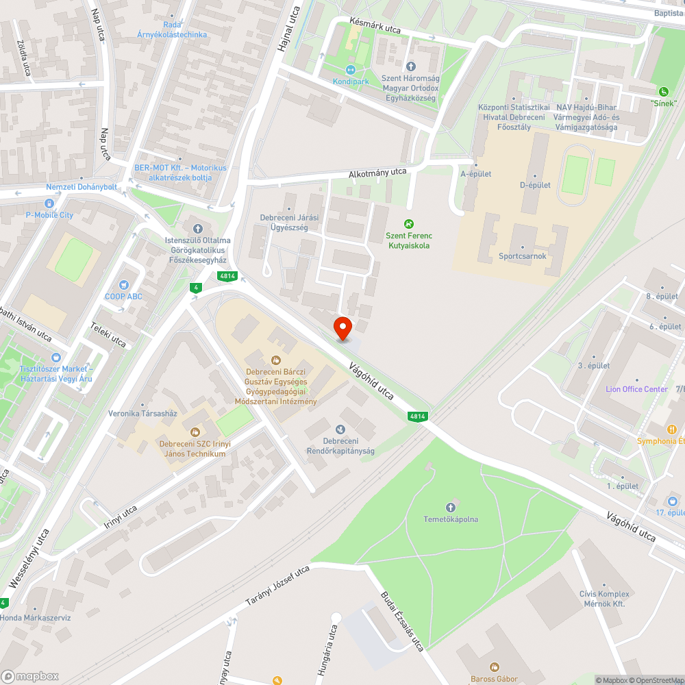 Gaz bejelentés helye