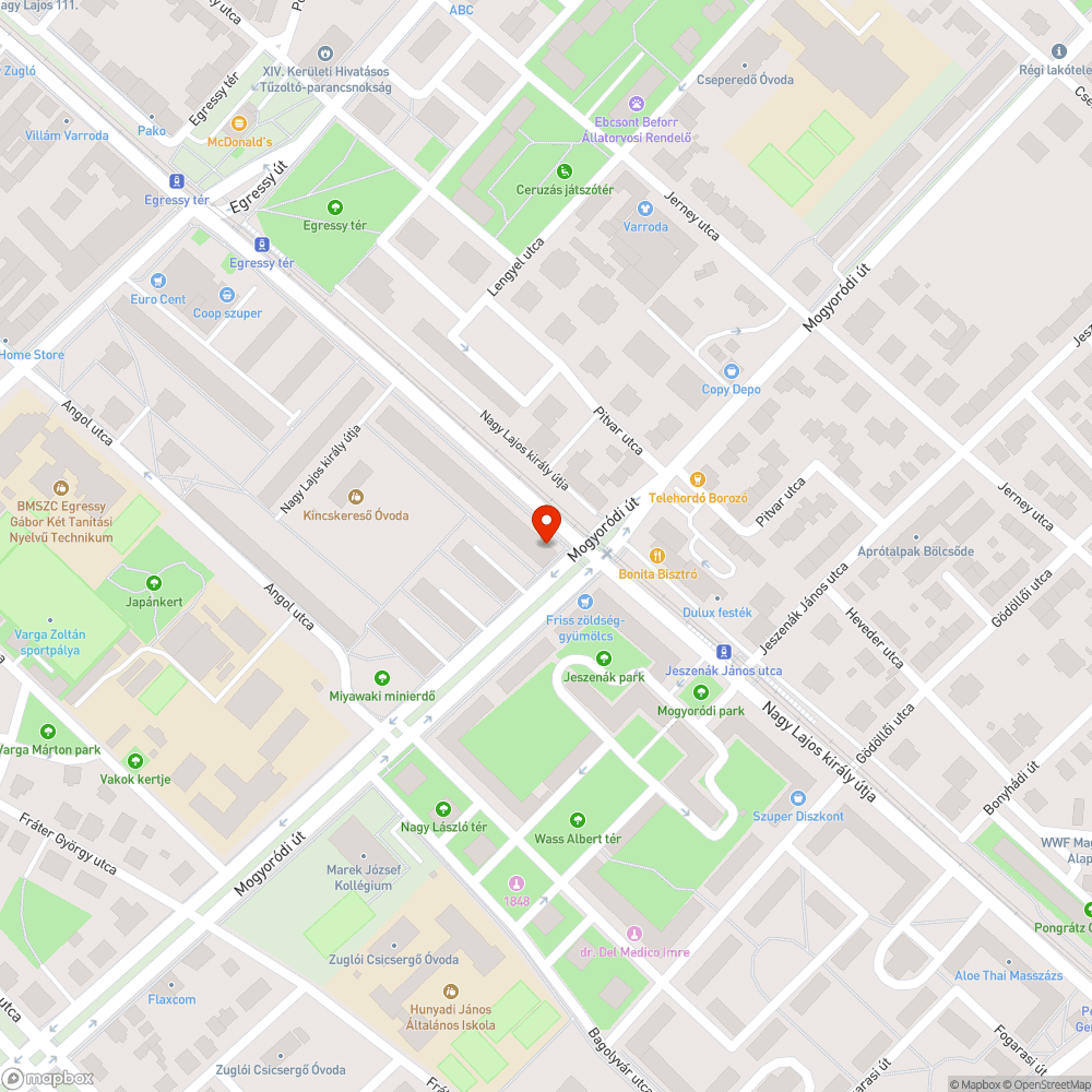 Veszélyes kiszáradt fa bejelentés helye