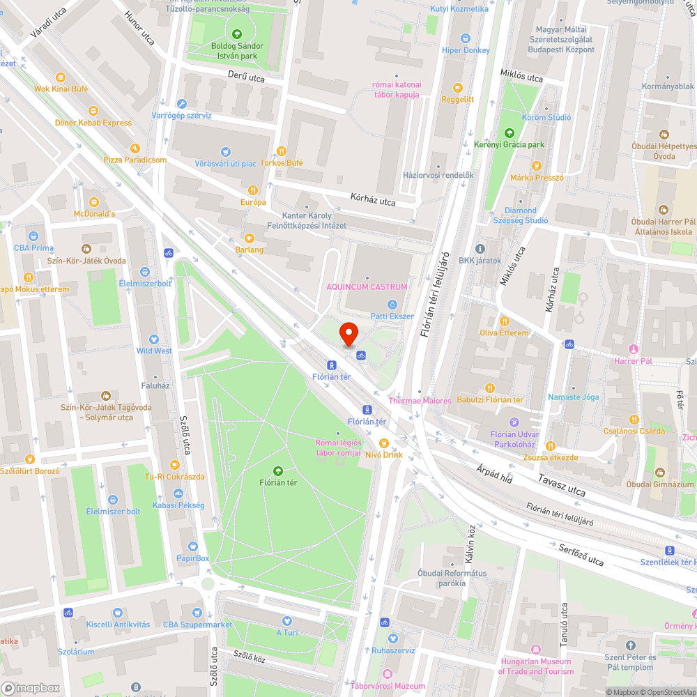 Járdára kifolyt olaj bejelentés helye