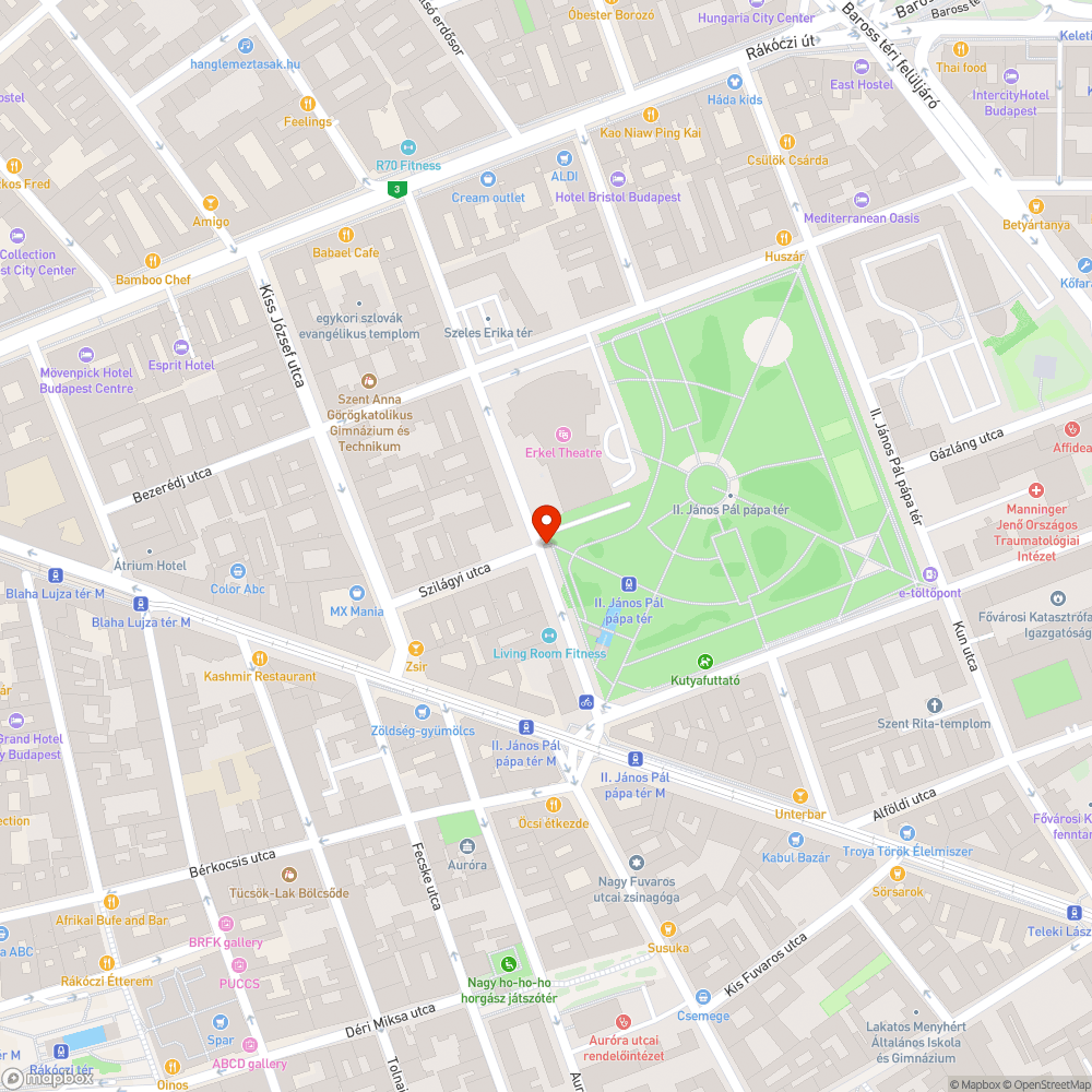 Gyalogos részre parkoló kocsik bejelentés helye