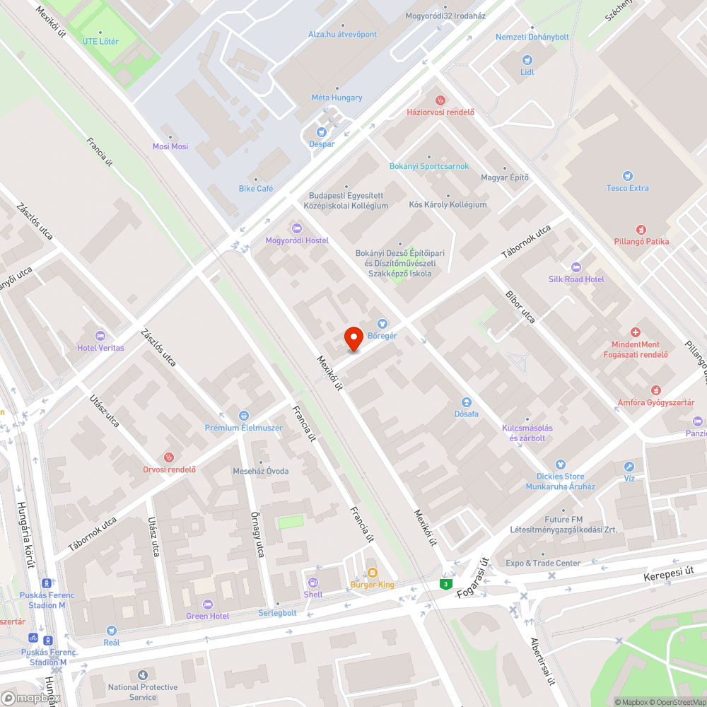 Széthagyott Tesco bevásárló kocsik bejelentés helye