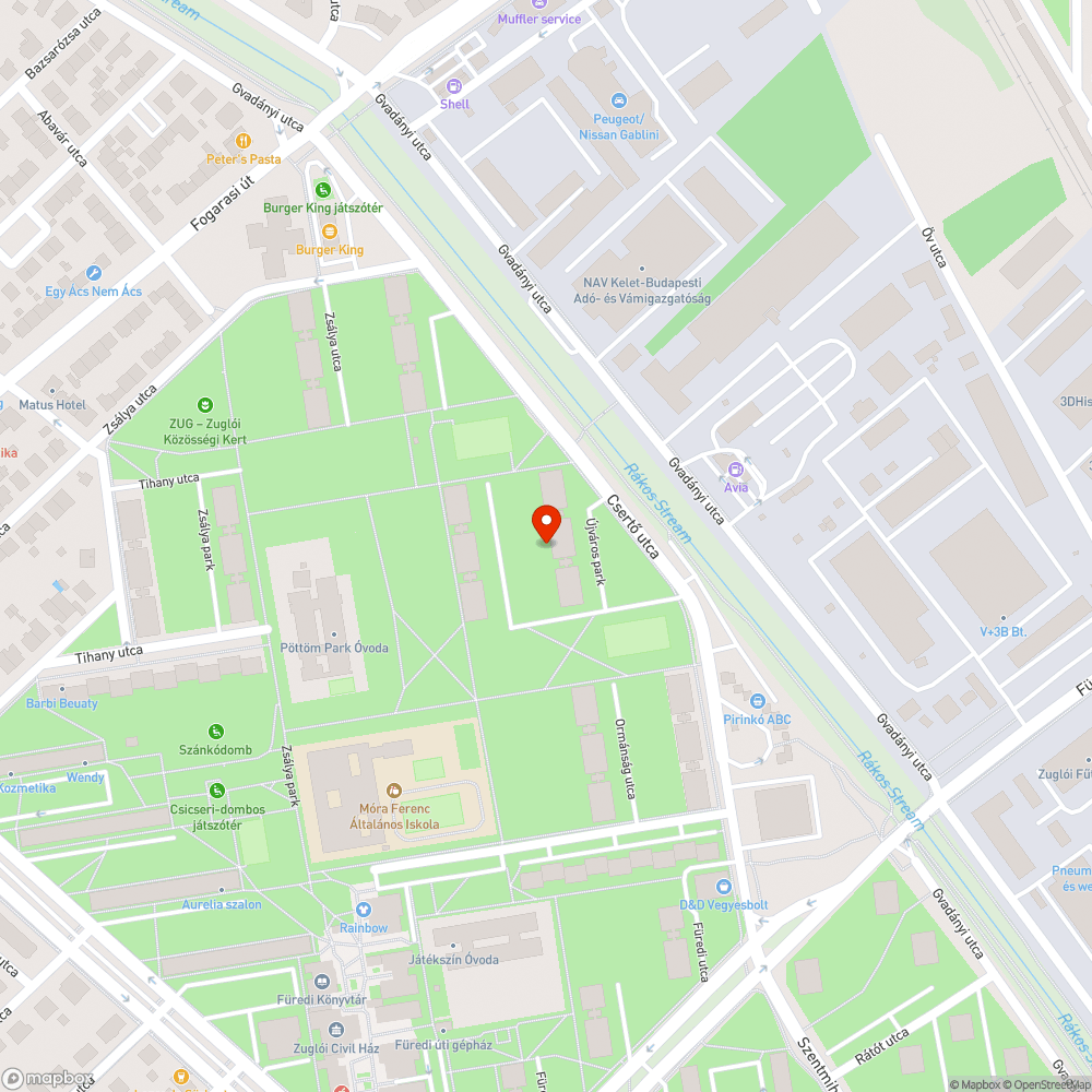 Leszakadt fatörzs, veszélyes kivágásra váró fa bejelentés helye