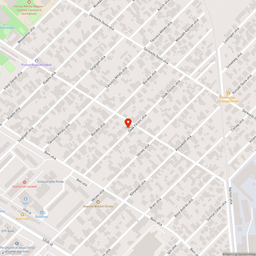 Javítandó útburkolat az egész utcában bejelentés helye