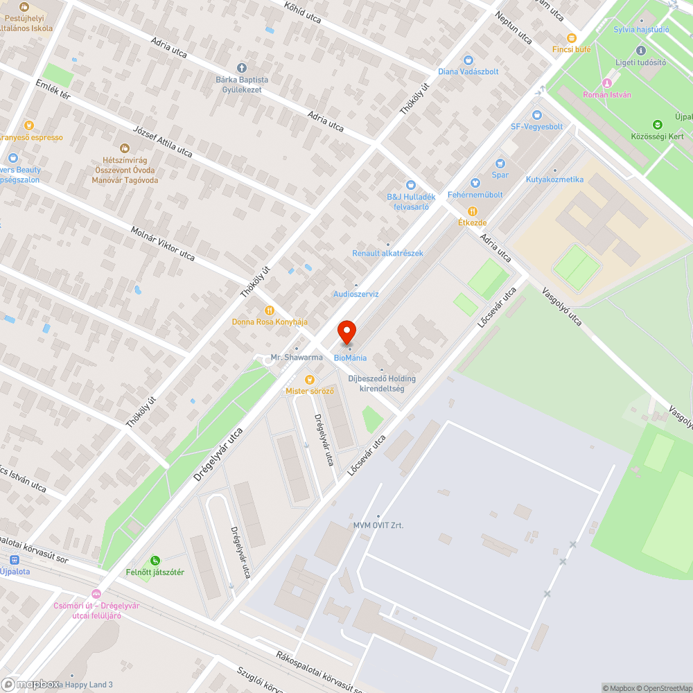 Elhagyott autó a parkolóban bejelentés helye