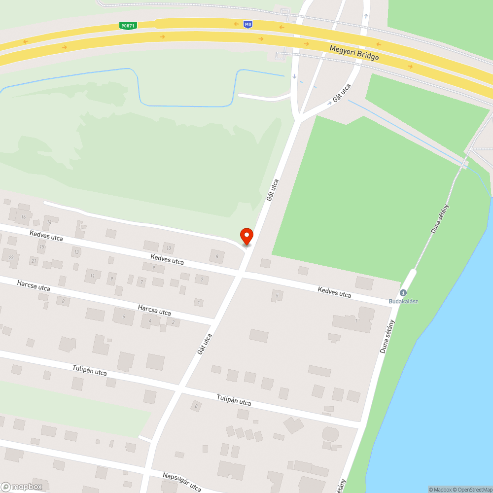 Letört sorompó (hónapok óta) bejelentés helye