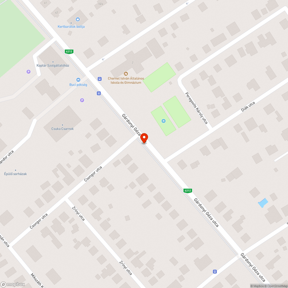 Gyökér által felnyomott kerékpárút bejelentés helye