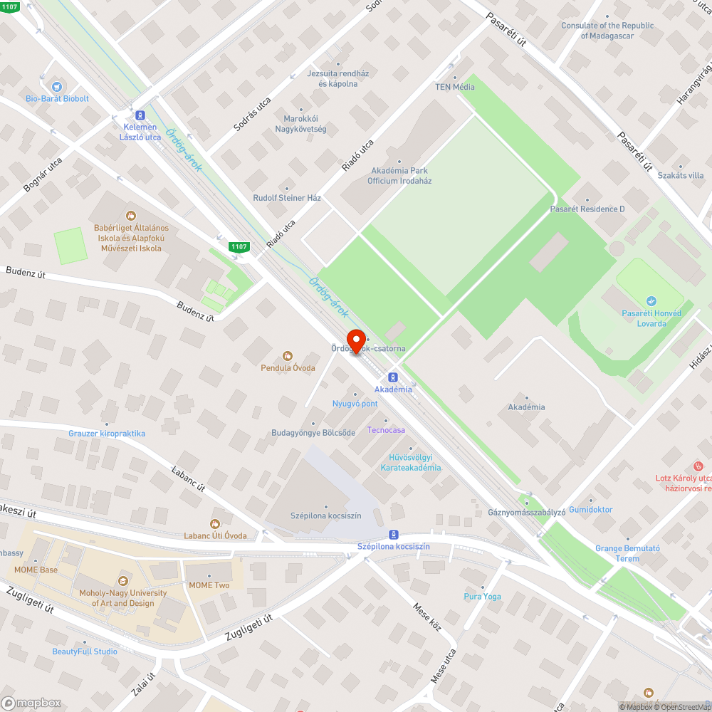 Koszos buszmegálló bejelentés helye