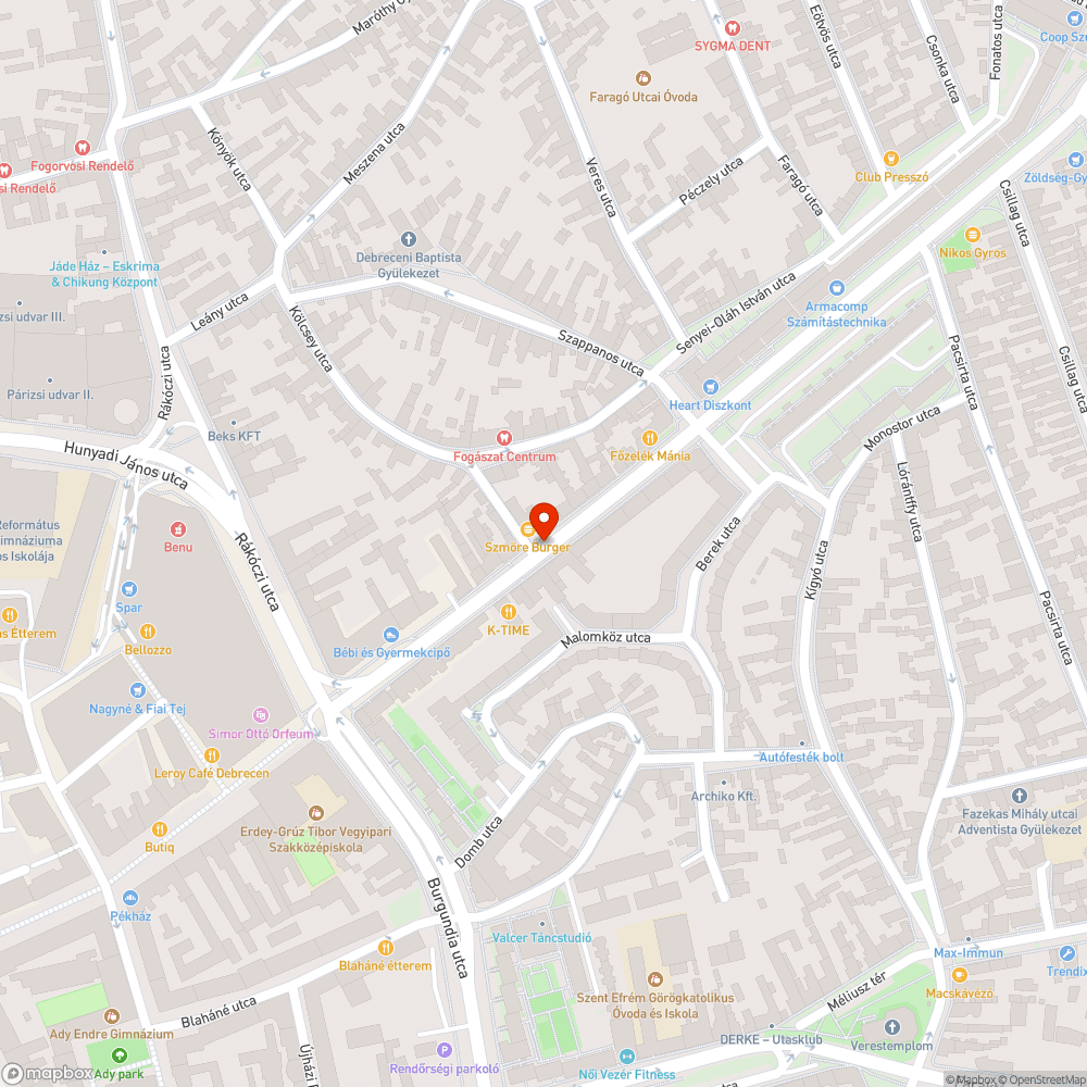 Hibás lámpafej bejelentés helye