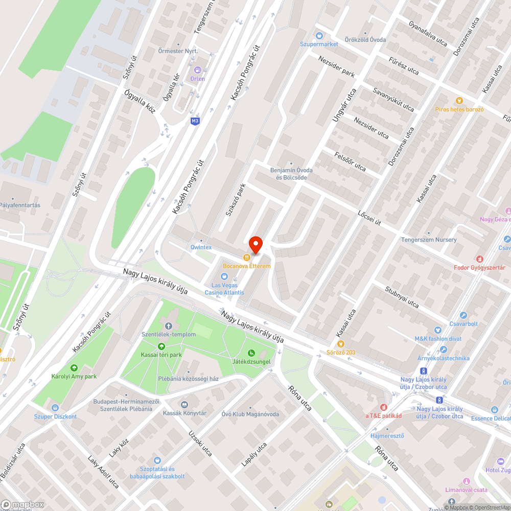 Bezárt étterem, szeméthalommal bejelentés helye