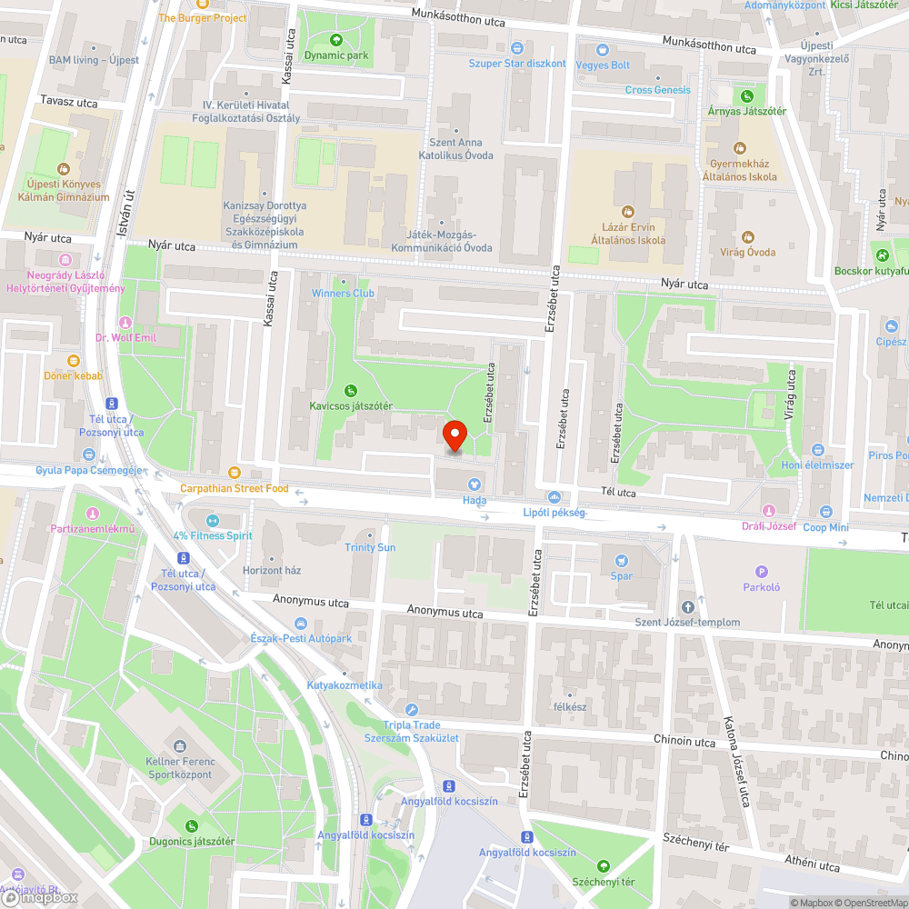 Járdahiba bejelentés helye