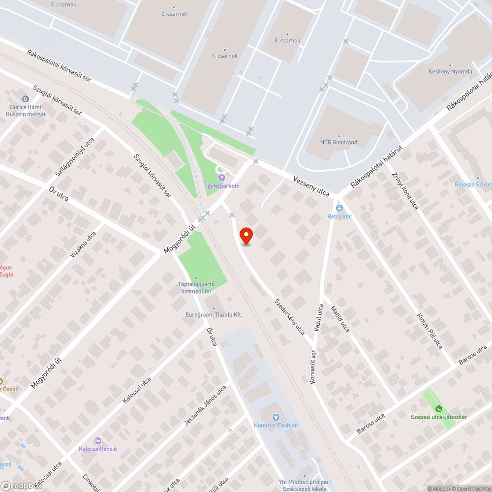 Kátyú bejelentés helye