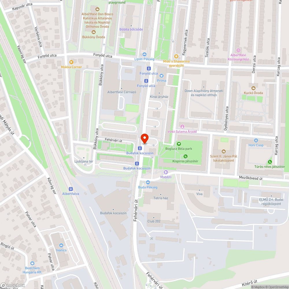 Járdát elfoglaló akácfa bejelentés helye