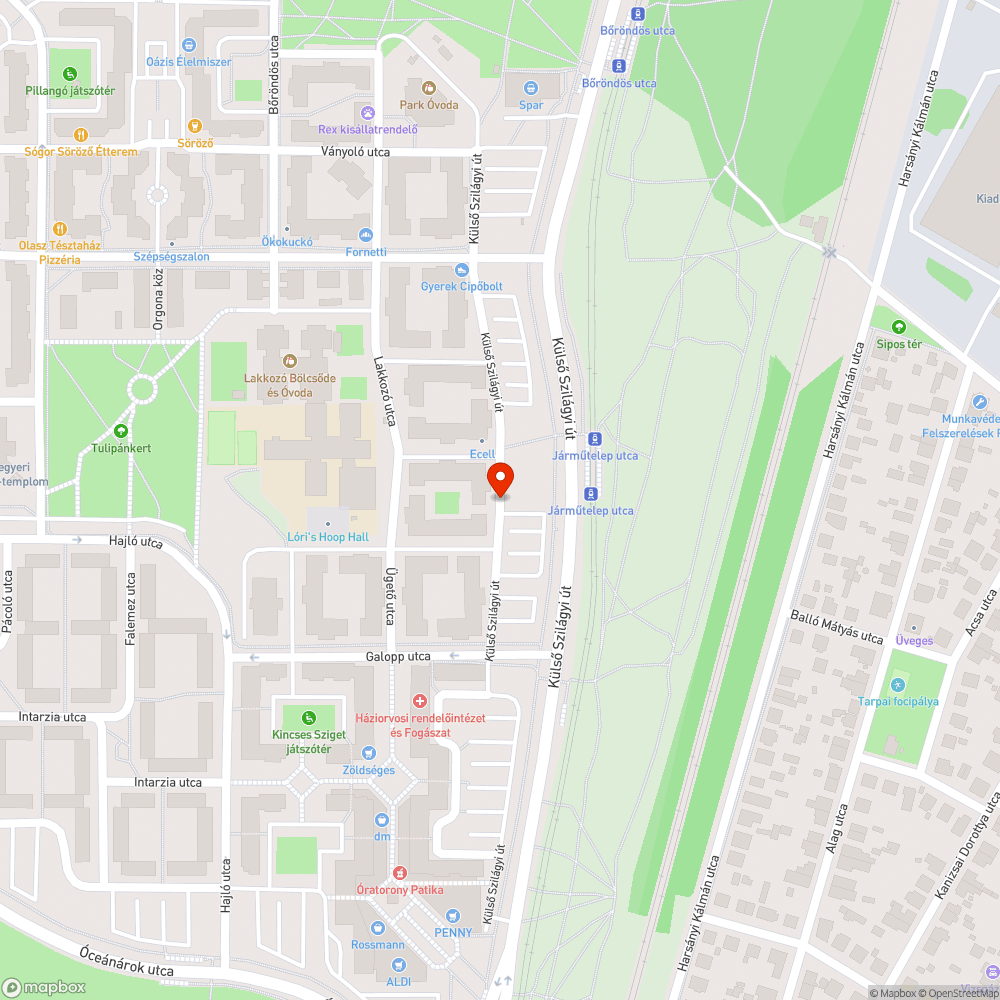 Süllyedő úttest bejelentés helye