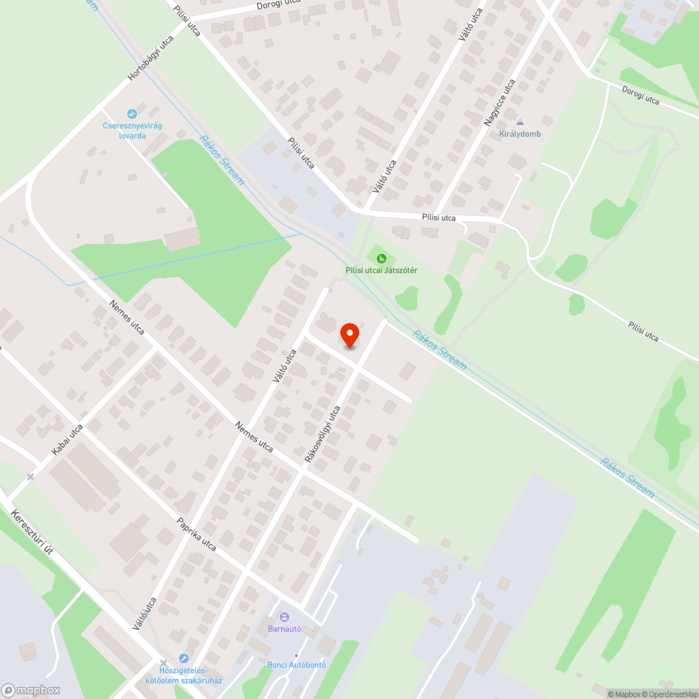 Elhagyott gumiabroncsok a Rákosvölgyi közben bejelentés helye