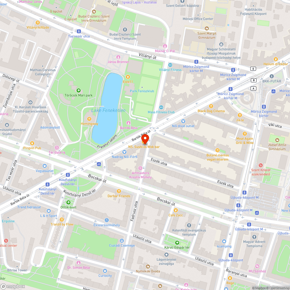 Elhagyott autó közterületen, Újbudán bejelentés helye