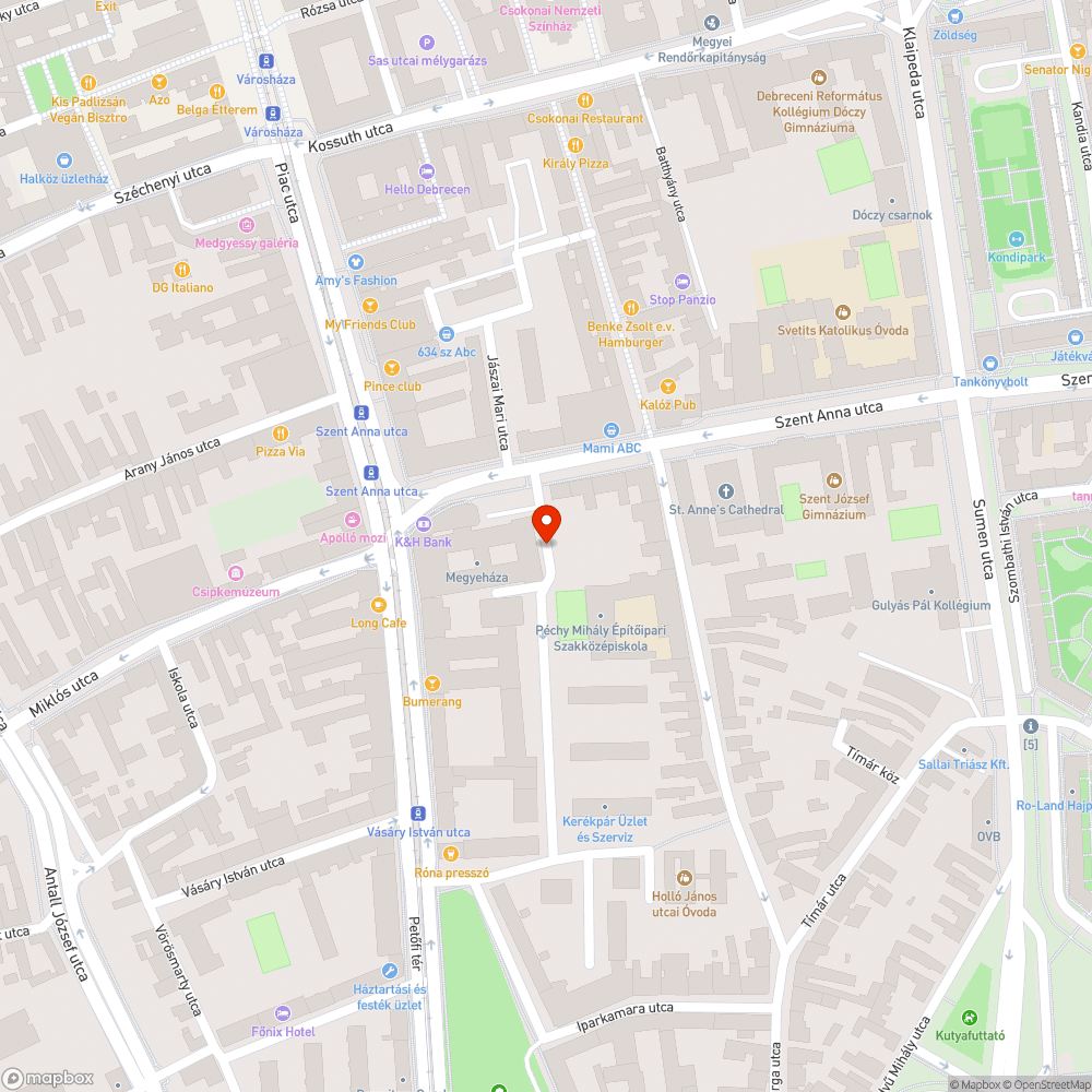 Hibás falikar bejelentés helye