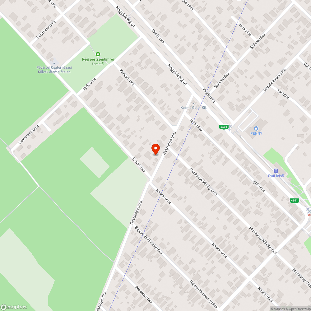 Kiégett közvilágítás bejelentés helye