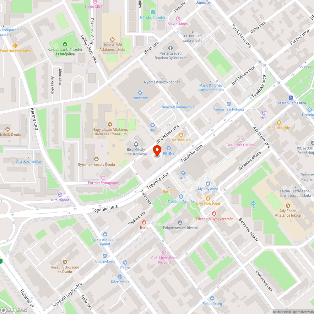 Elhagyott autó bejelentés helye