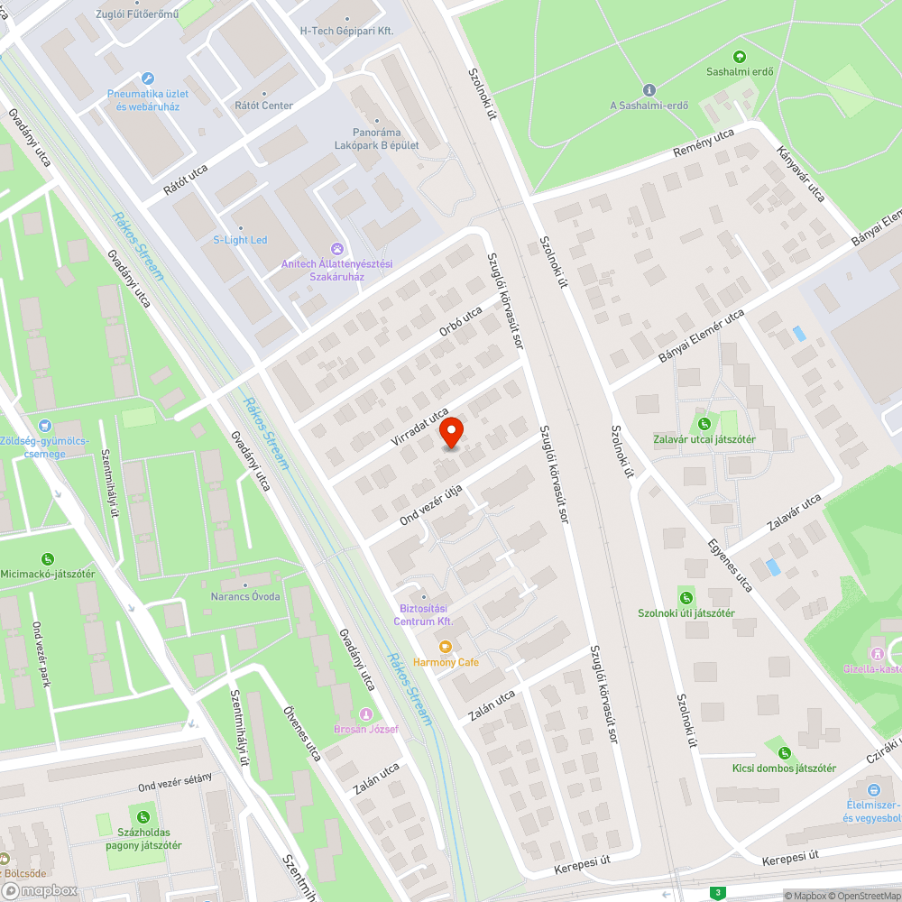 Kátyú bejelentés helye