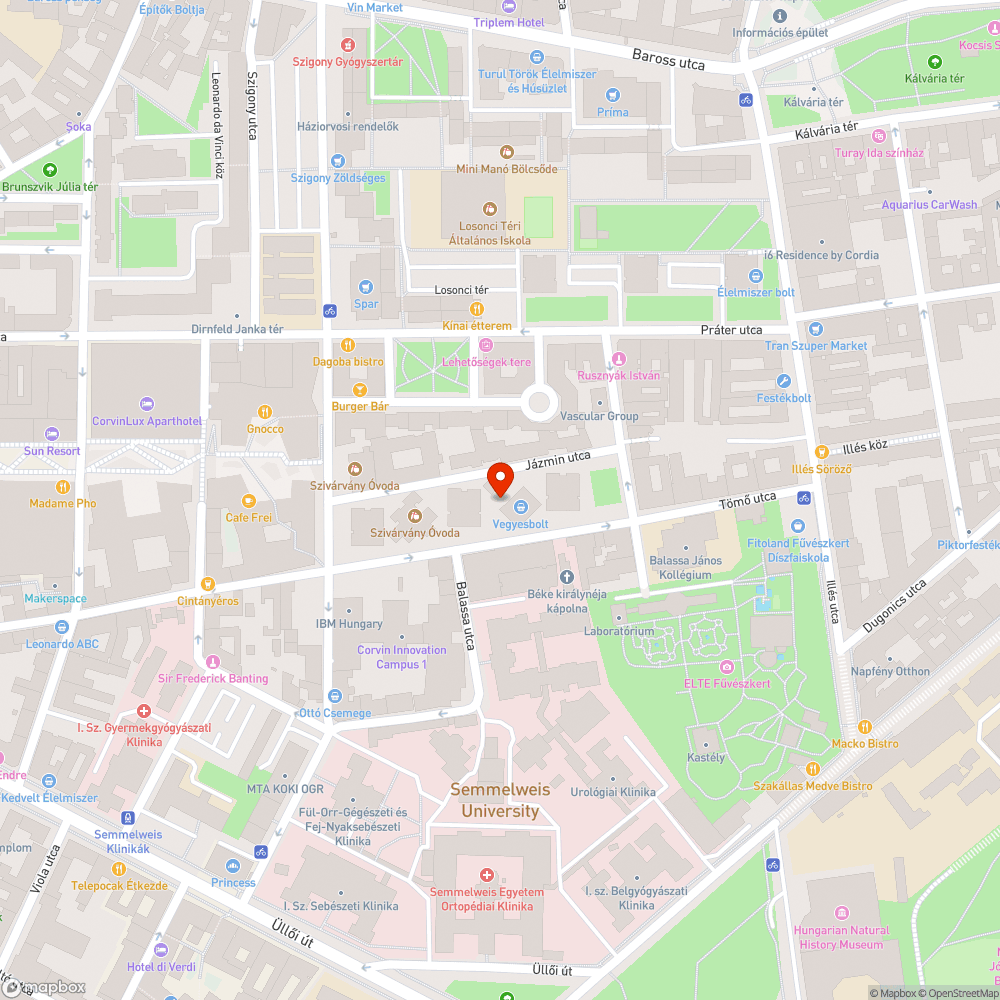 Tömő utcai gondozatlan zöldterület bejelentés helye