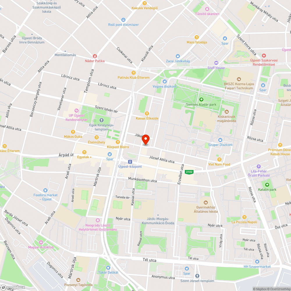 Szemét az utcán bejelentés helye