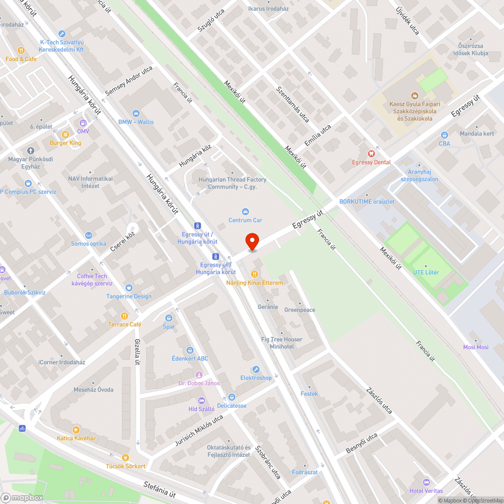 Kitört üveg bejelentés helye