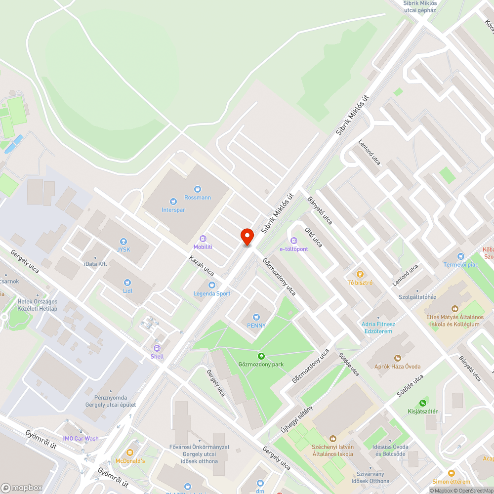 Sikbrik Miklós út közúti jelzőlámpák bejelentés helye