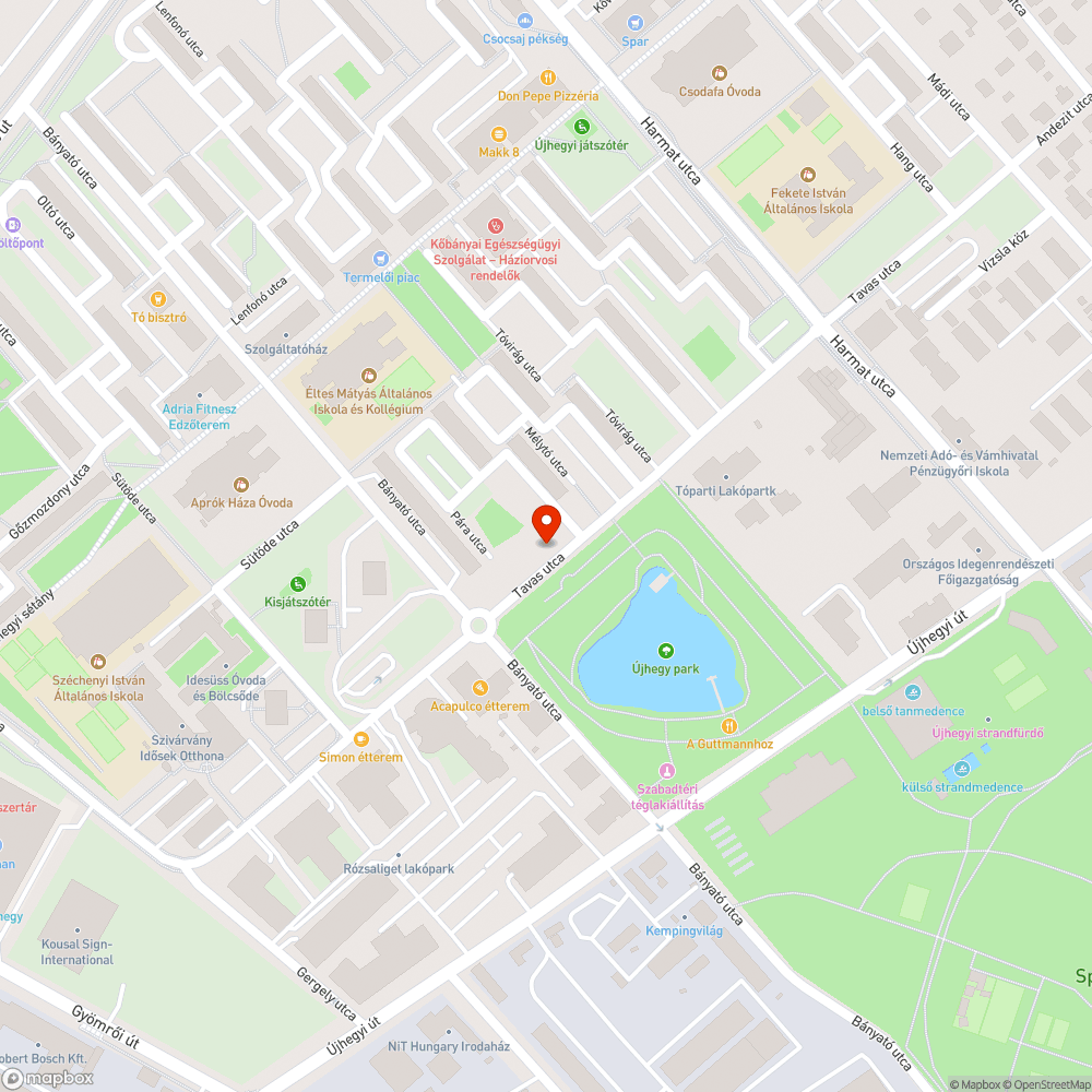 Egy megrongált buszmegálló bejelentés helye