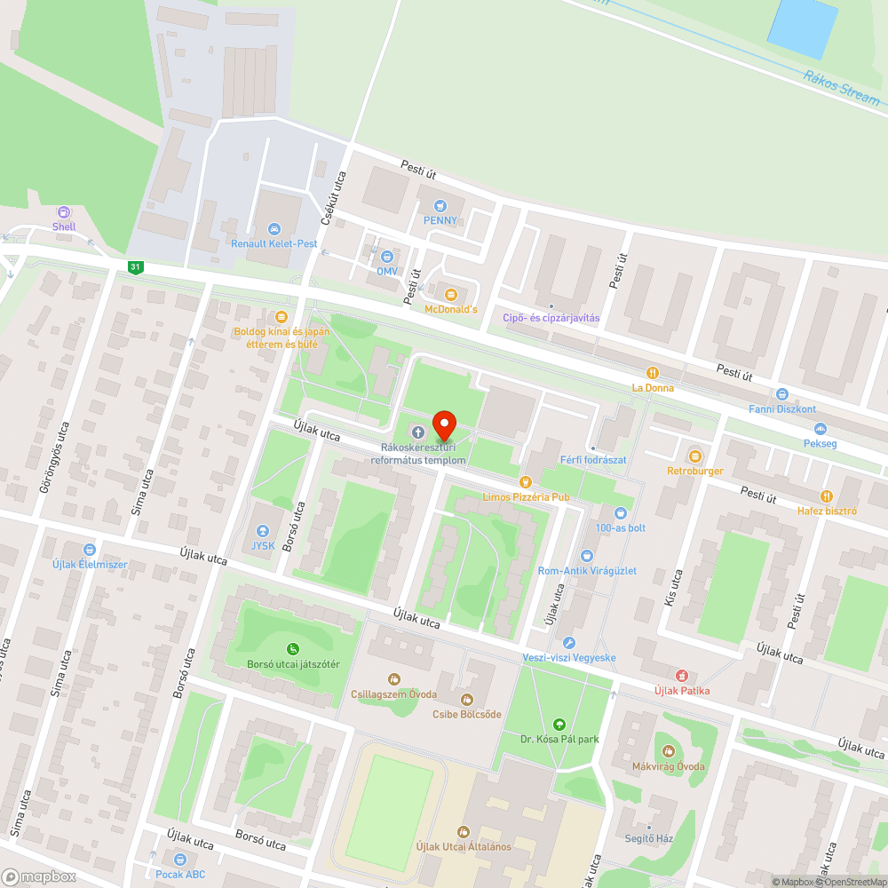 Szemét bejelentés helye