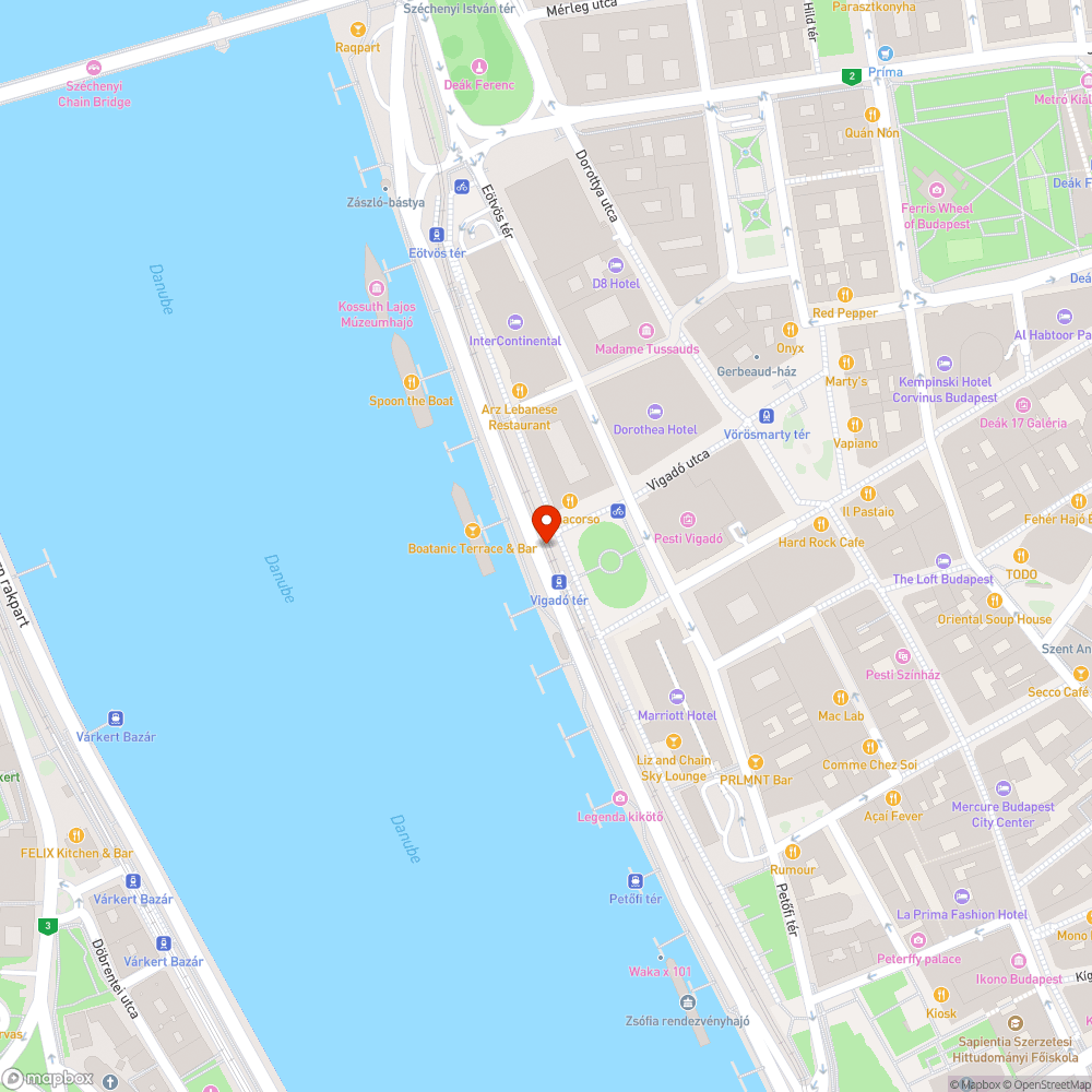 Bűz és szemét a Vigadó alatti alsó rakparton bejelentés helye