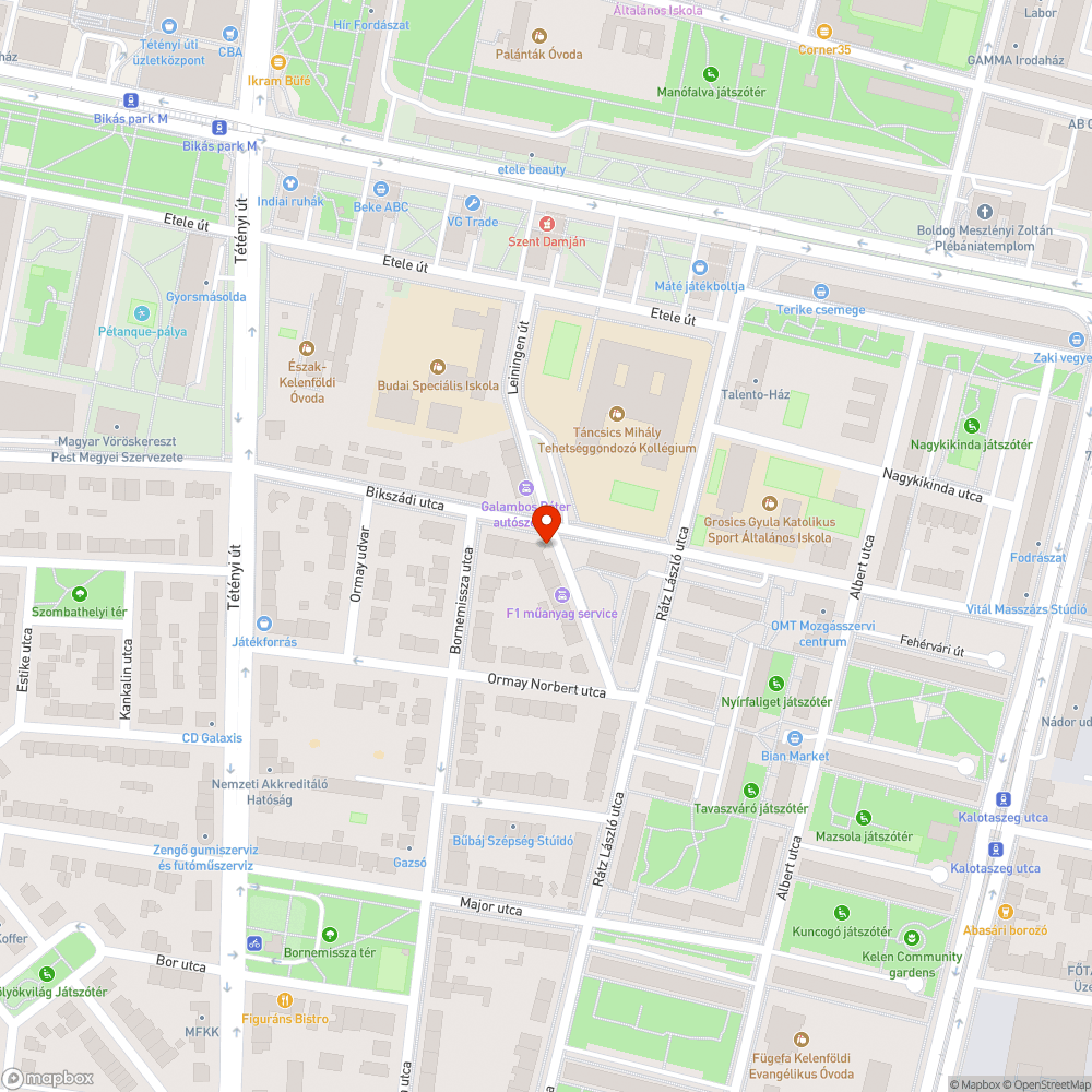 Elhagyott roncs bejelentés helye