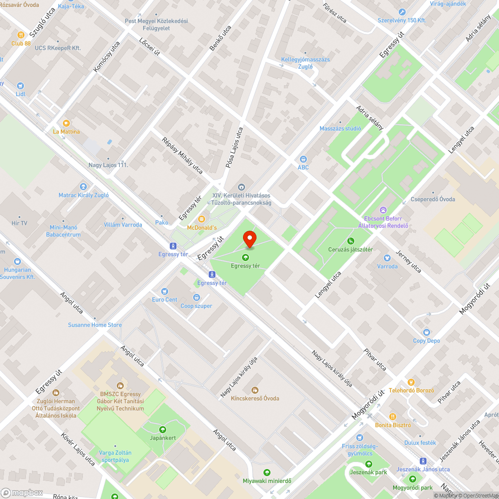 Leszakadt faág bejelentés helye