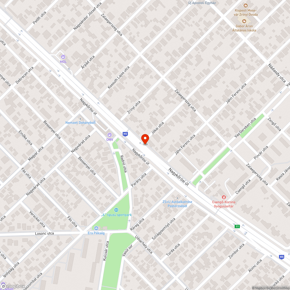 Útpályára beérő növényzet bejelentés helye