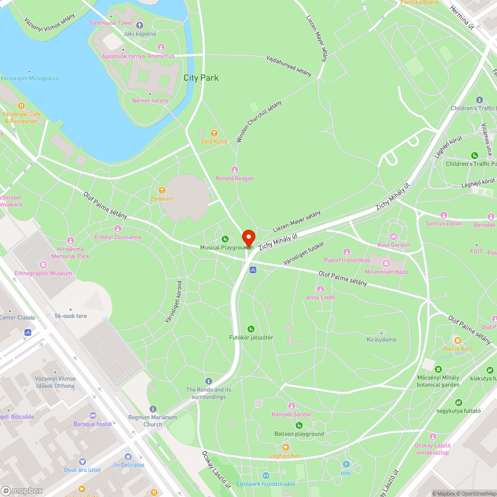 Városliget pusztítása bejelentés helye