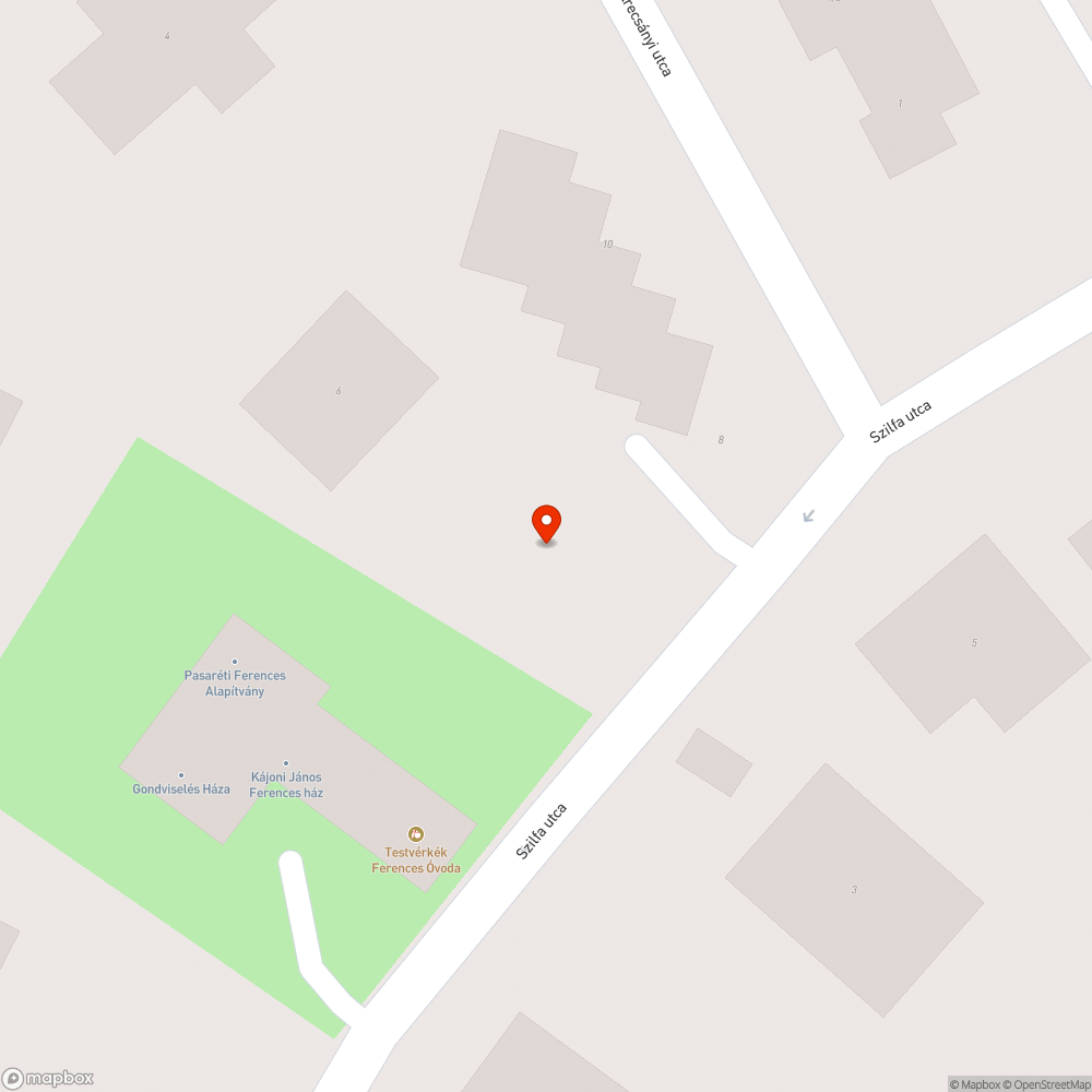 Szilfa utcai forgalom bejelentés helye