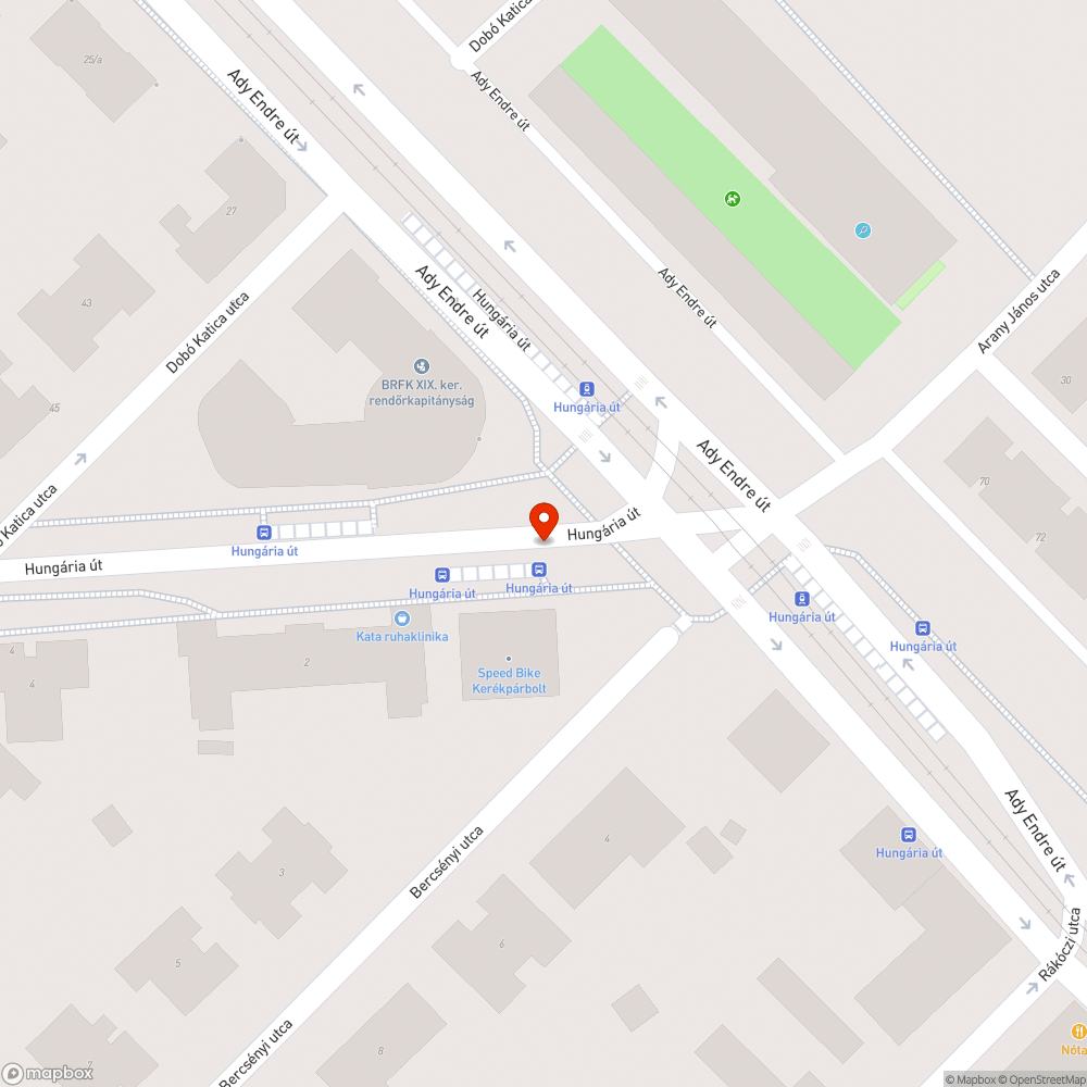 Megtévesztő festés kerékpárúton bejelentés helye