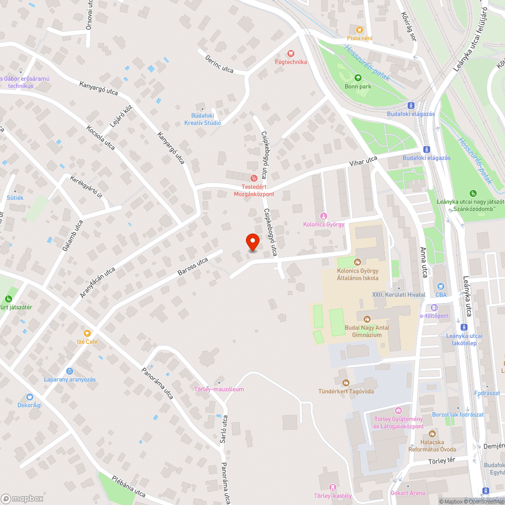 Közvilágítás erősen korlátozott bejelentés helye