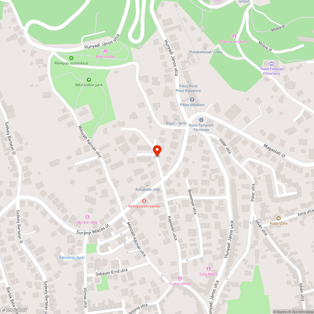 Elhanyagolt zöldfelület bejelentés helye