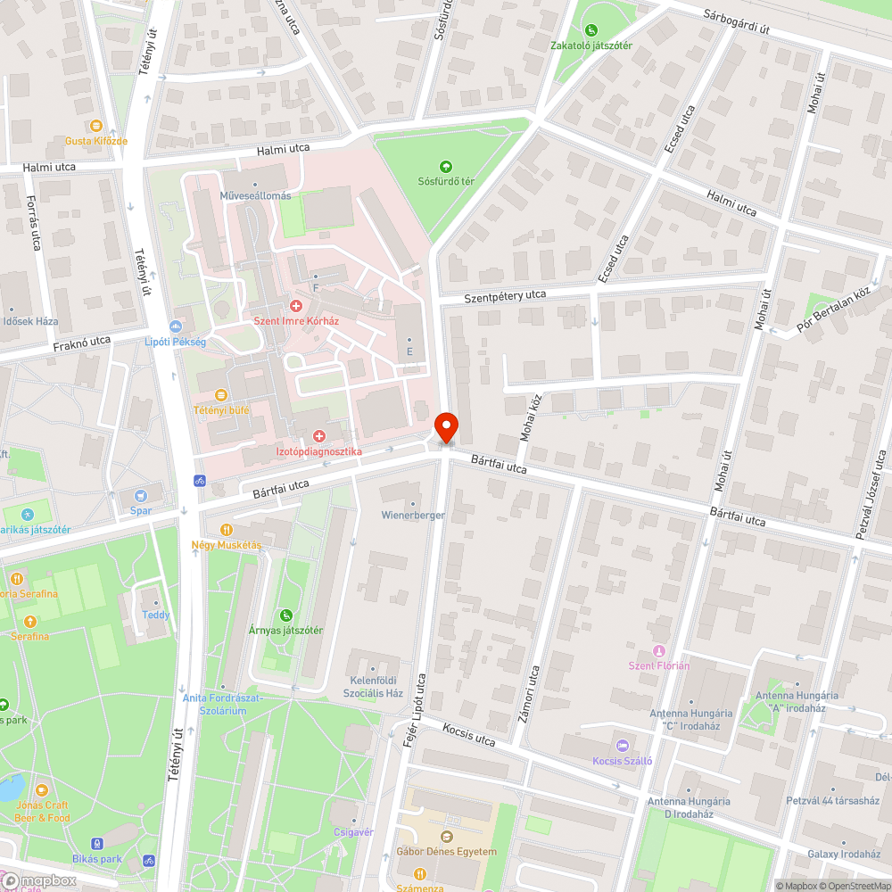 Fejér Lipót utca beláthatatlan kereszteződés bejelentés helye