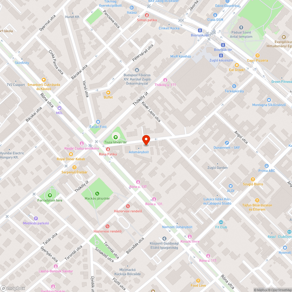 Lezárt járda, úttest bejelentés helye