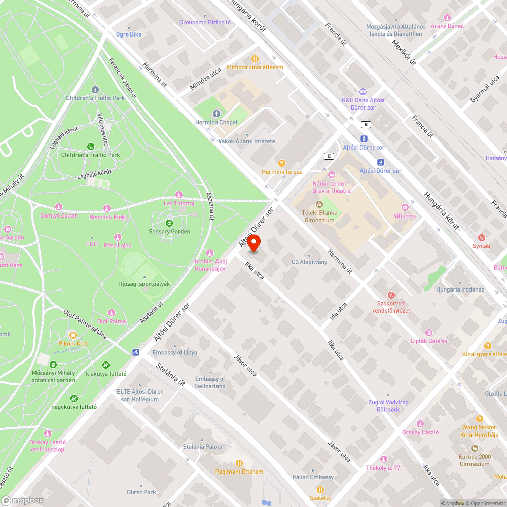 Kátyú bejelentés helye