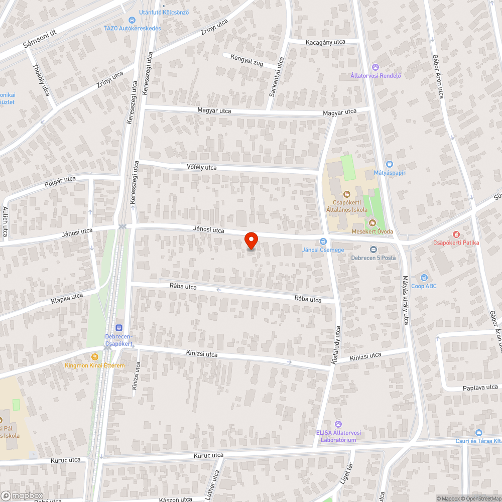 Kátyú bejelentés helye