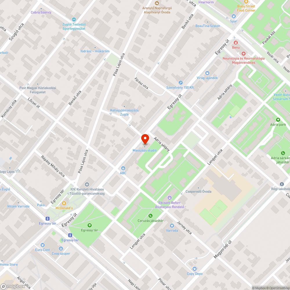 Beszakadt út bejelentés helye