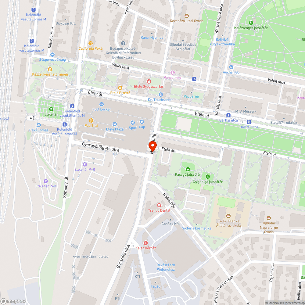 Szemetes, gazos gyalogátkelő bejelentés helye