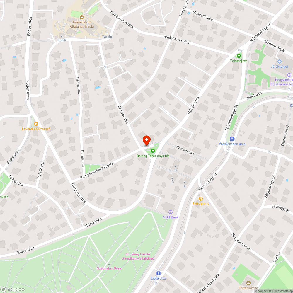 Kiszáradt fa bejelentés helye