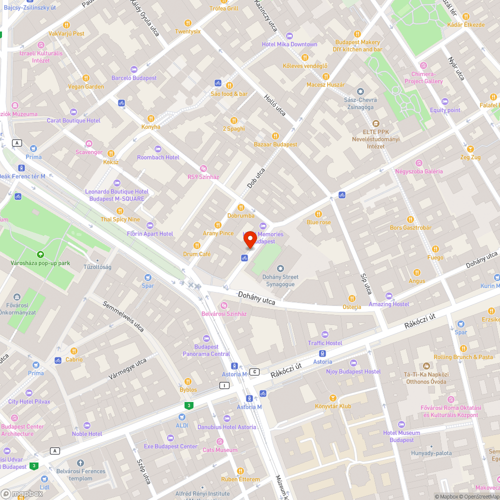 Pocsolyás járdaszakasz bejelentés helye