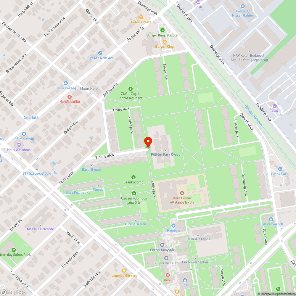 Autós forgalom egy sétálóutcában bejelentés helye